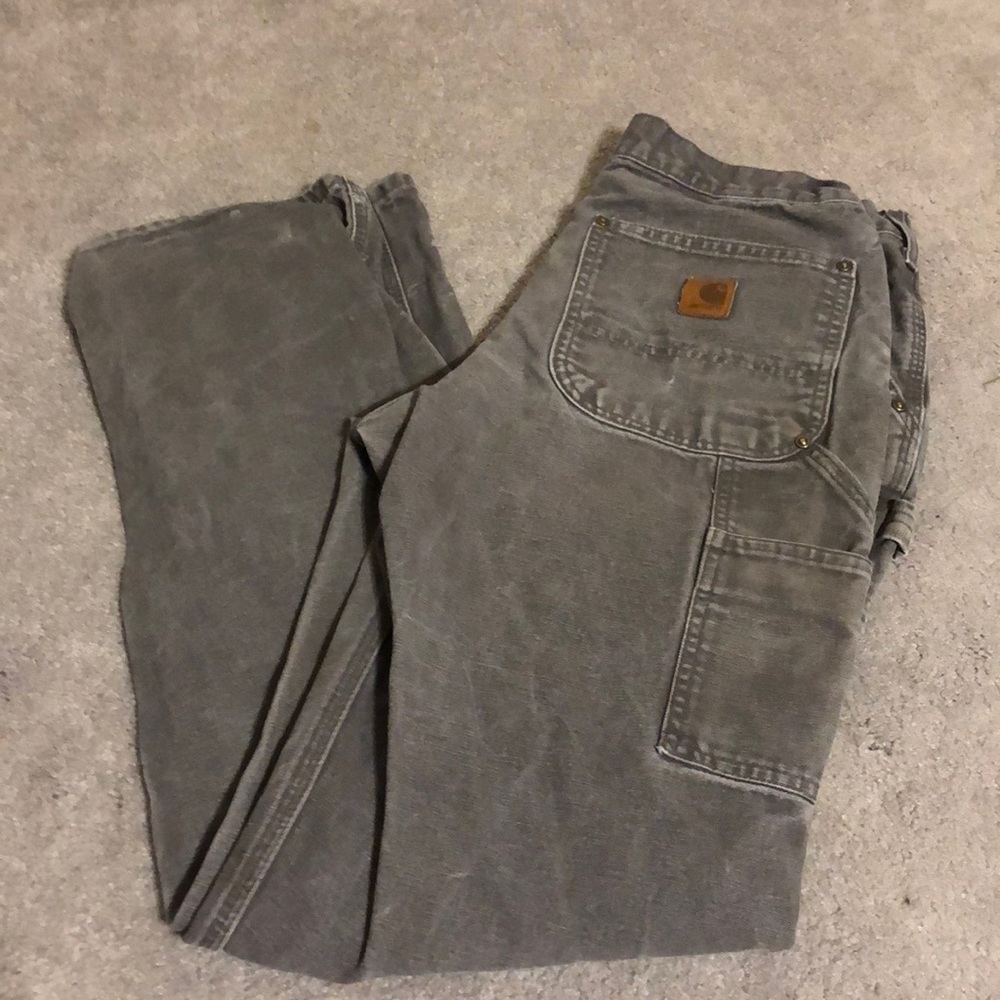 Carhartt Double Knee Gray Work Pants